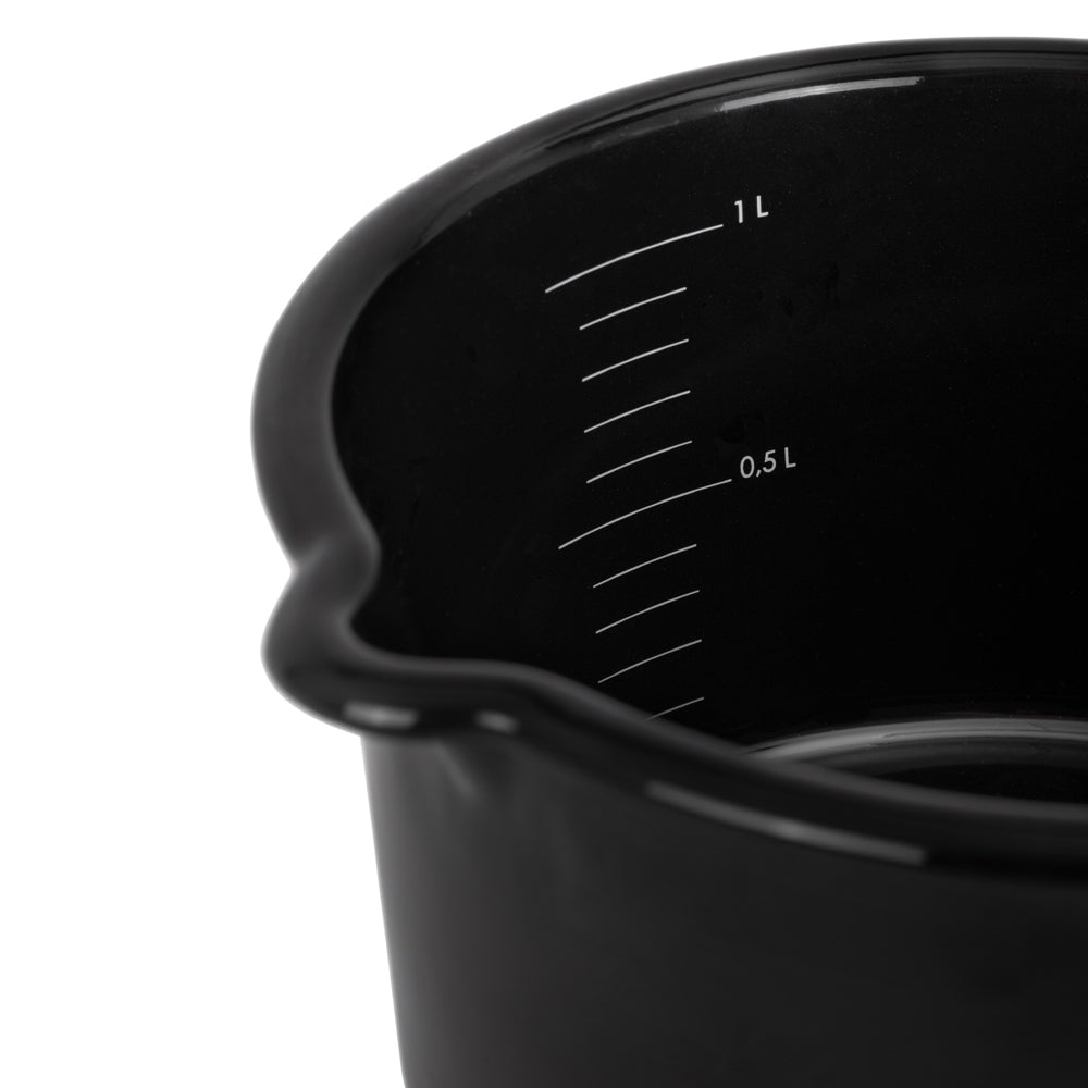 Emeleraður pottur með skafti