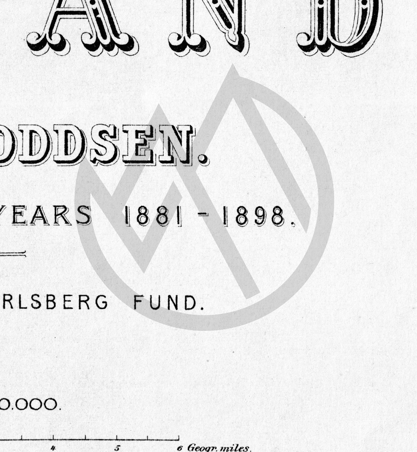 Íslandskort 1901 svarthvítt